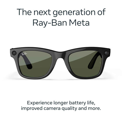 Ray-Ban | Meta Wayfarer Gen 2 AI Glasses (Shiny Black/Green)