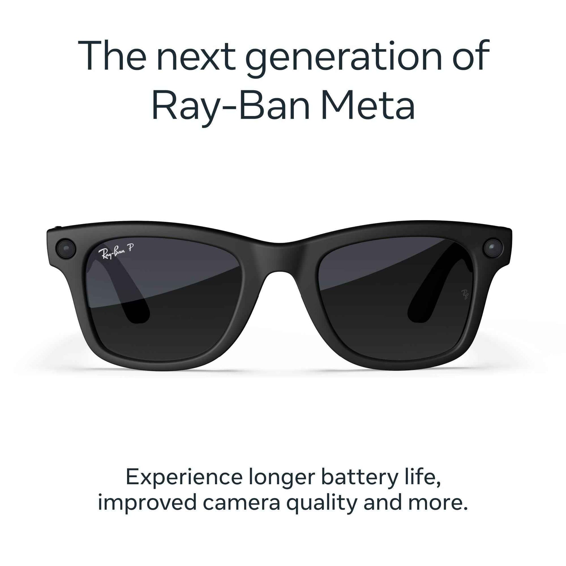 Ray-Ban | Meta Wayfarer Gen 2 AI Glasses (Matte Black/Polarised Gradient Graphite)