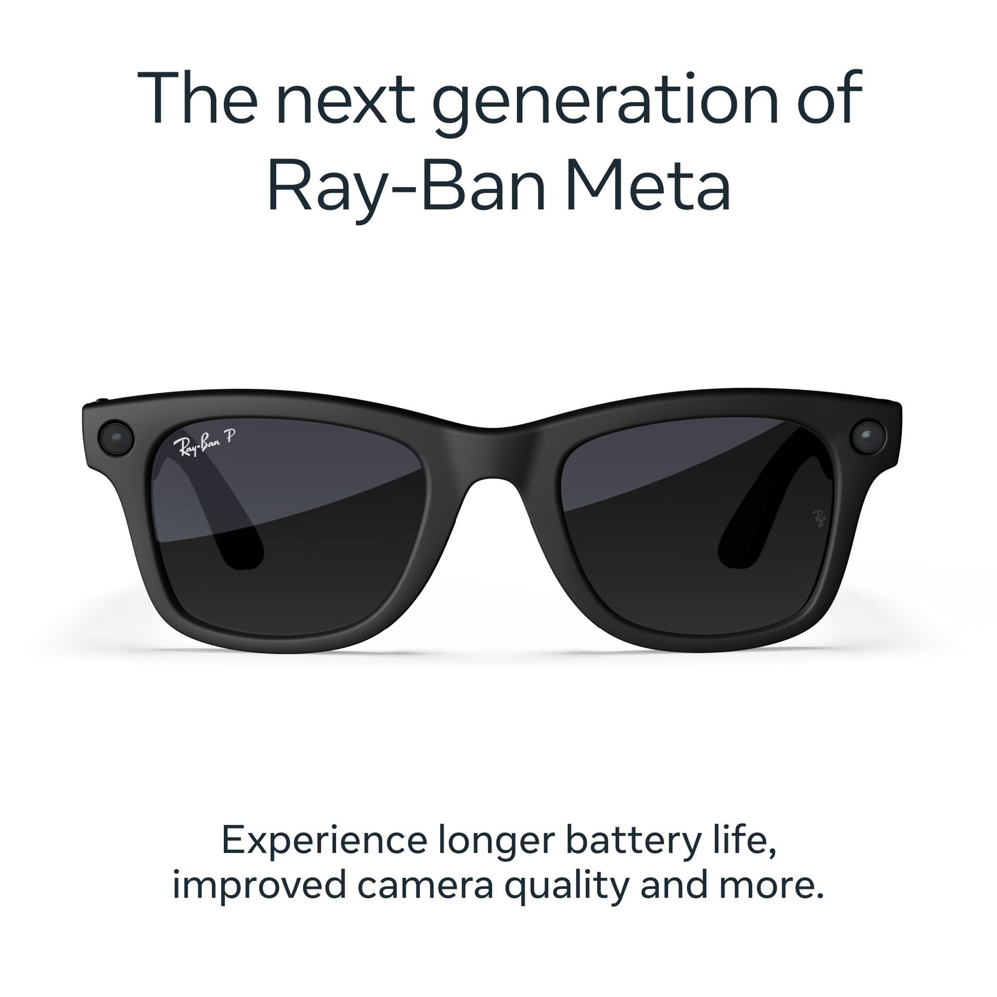Ray-Ban | Meta Wayfarer Gen 2 AI Glasses (Matte Black/Polarised Gradient Graphite)