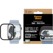 PanzerGlass Metal Frame Screen Protector for Apple Watch 11/10 42mm (Black)