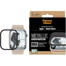 PanzerGlass Metal Frame Screen Protector for Apple Watch 11/10 46mm (Black)