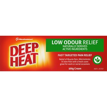 Mentholatum Low Odour Deep Heat Relief 100g