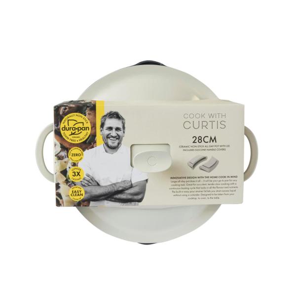 COOK WITH CURTIS DURAPAN CERAMIC NON-STICK ALL DAY POT WITH LID