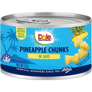 Dole Premium Tropical Pineapple Chunks In Juice 227g
