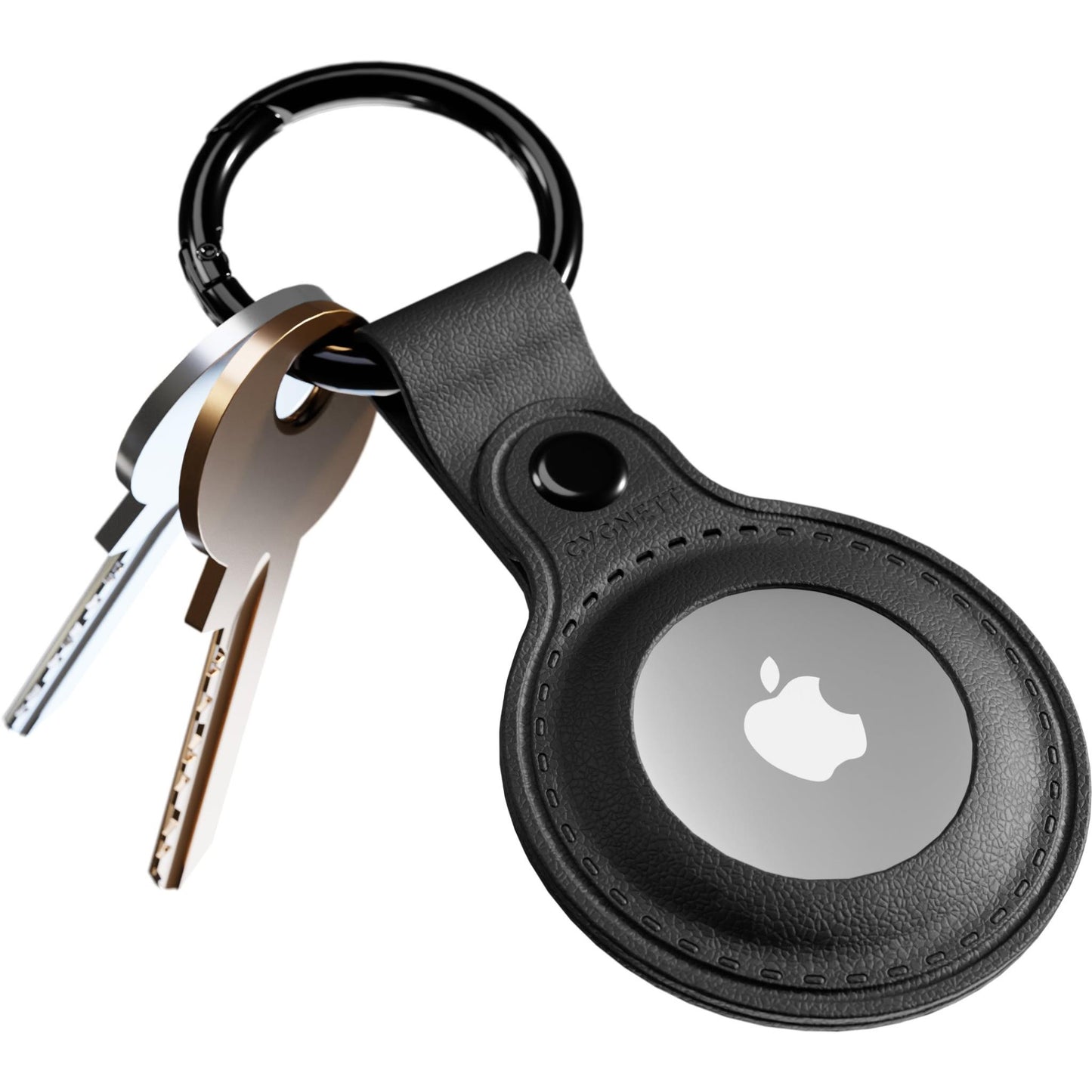 Cygnett StyleTrack Leather AirTag Case (Black)