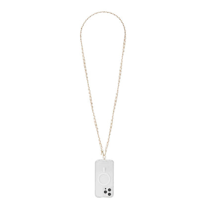 Case-Mate Crossbody Phone Strap (Gold Chain/Cream Leather)