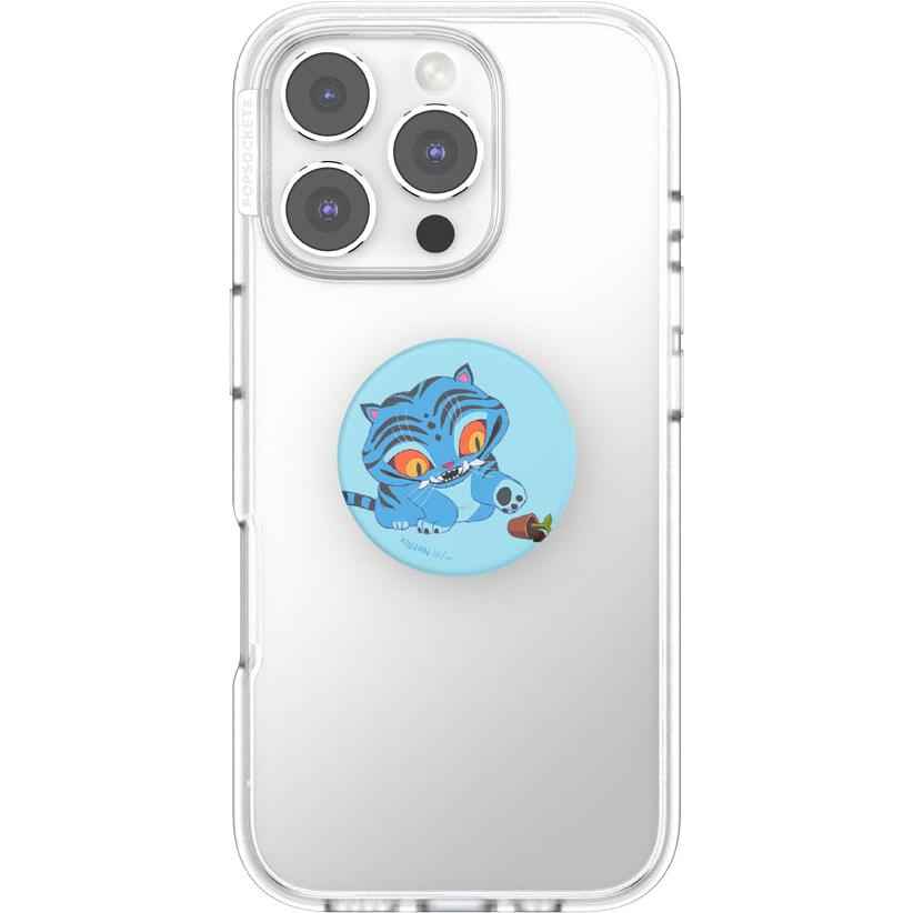 KPop Demon Hunters x PopSockets PopTop Adhesive and Chain Lite (Derpy Tiger)