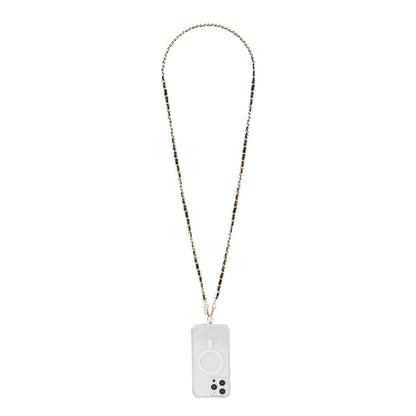 Case-Mate Crossbody Phone Strap (Gold Chain/Black Leather)