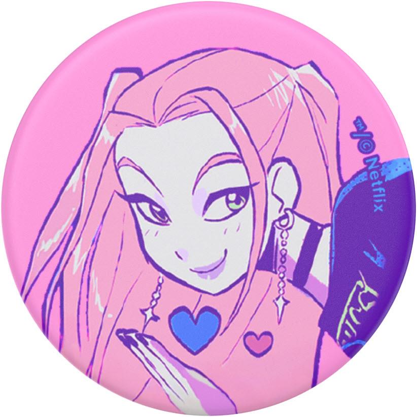 KPop Demon Hunters x PopSockets PopTop Adhesive and Chain Lite (Huntrix Mira)