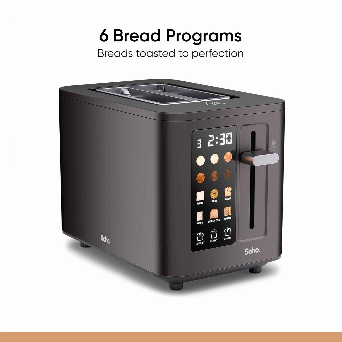 Soho 2 Slice Digital Toaster
