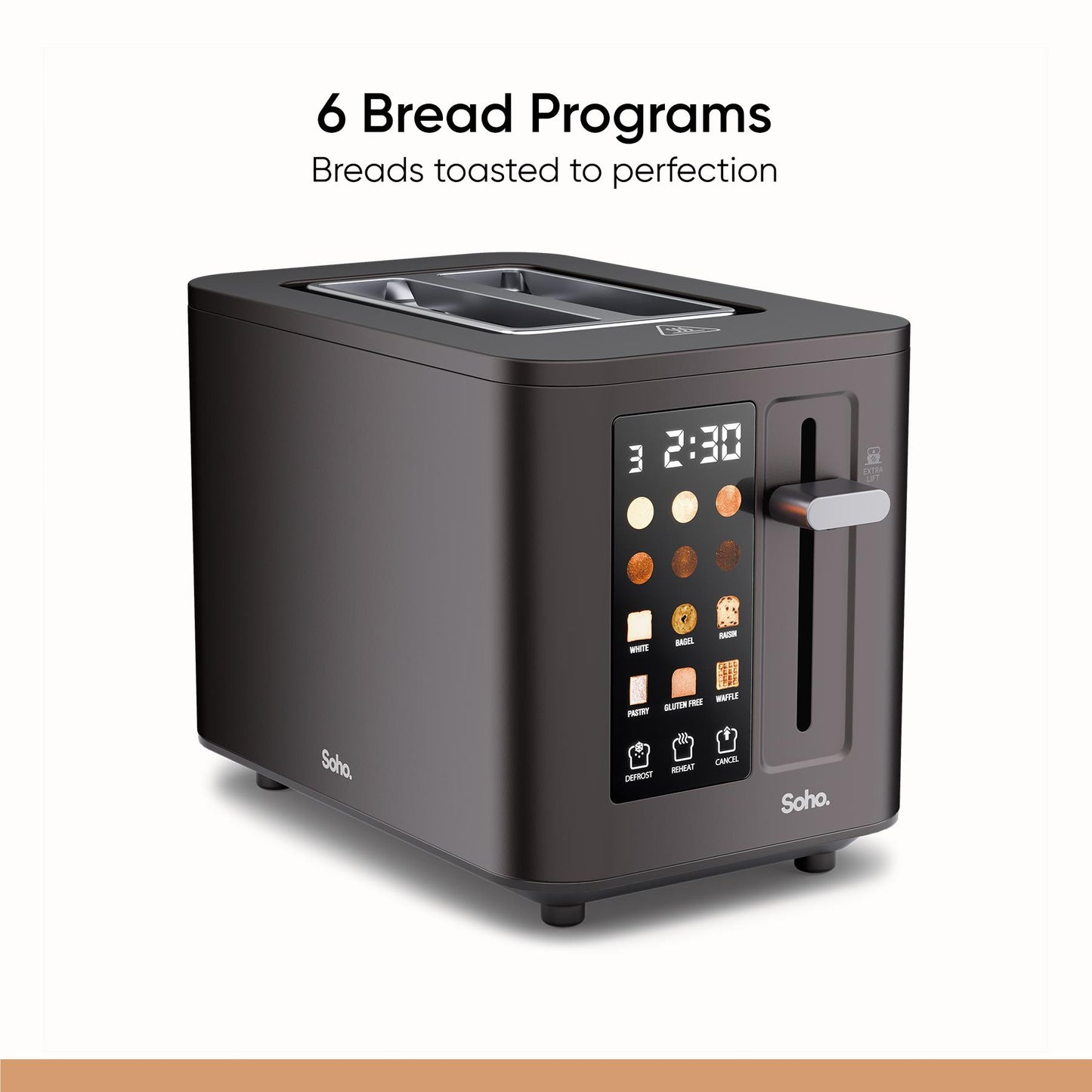 Soho 2 Slice Digital Toaster