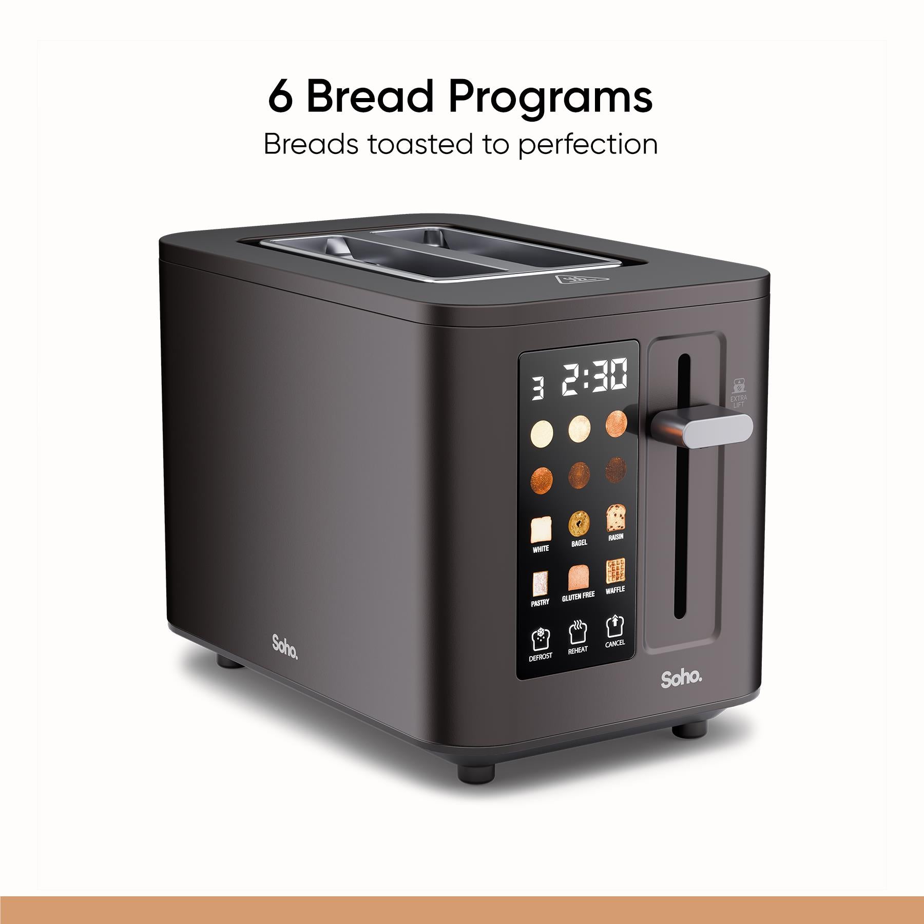 Soho 2 Slice Digital Toaster