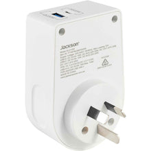 Jackson MOVE Rapid Charge PD20W USB-C/A Inbound Travel Adaptor for USA & UK