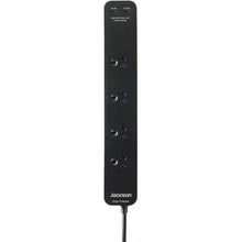 Jackson Rapid Charge 30W Dual USB-C 4 Outlet Powerboard (Black)