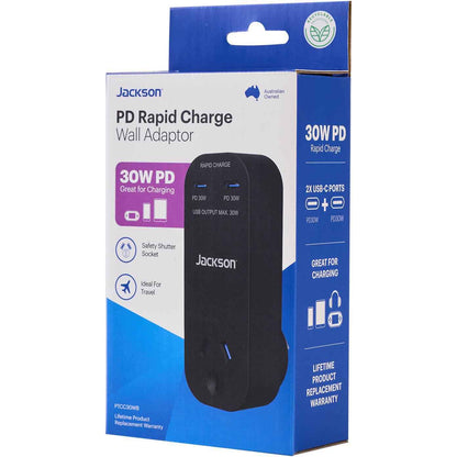 Jackson Rapid Charge PD30W USB-C Wall Adaptor