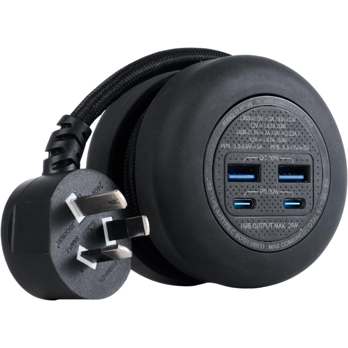 Jackson PowerPuck Rapid Charge PD20W USB-C / USB-A Wall Adaptor