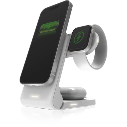 STM Charge Tree Magnetic Qi2 3-in-1 Portable Wireless Charging Stand (White)