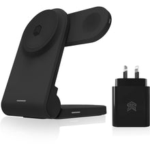STM Charge Tree Magnetic Qi2 3-in-1 Portable Wireless Charging Stand (Black)