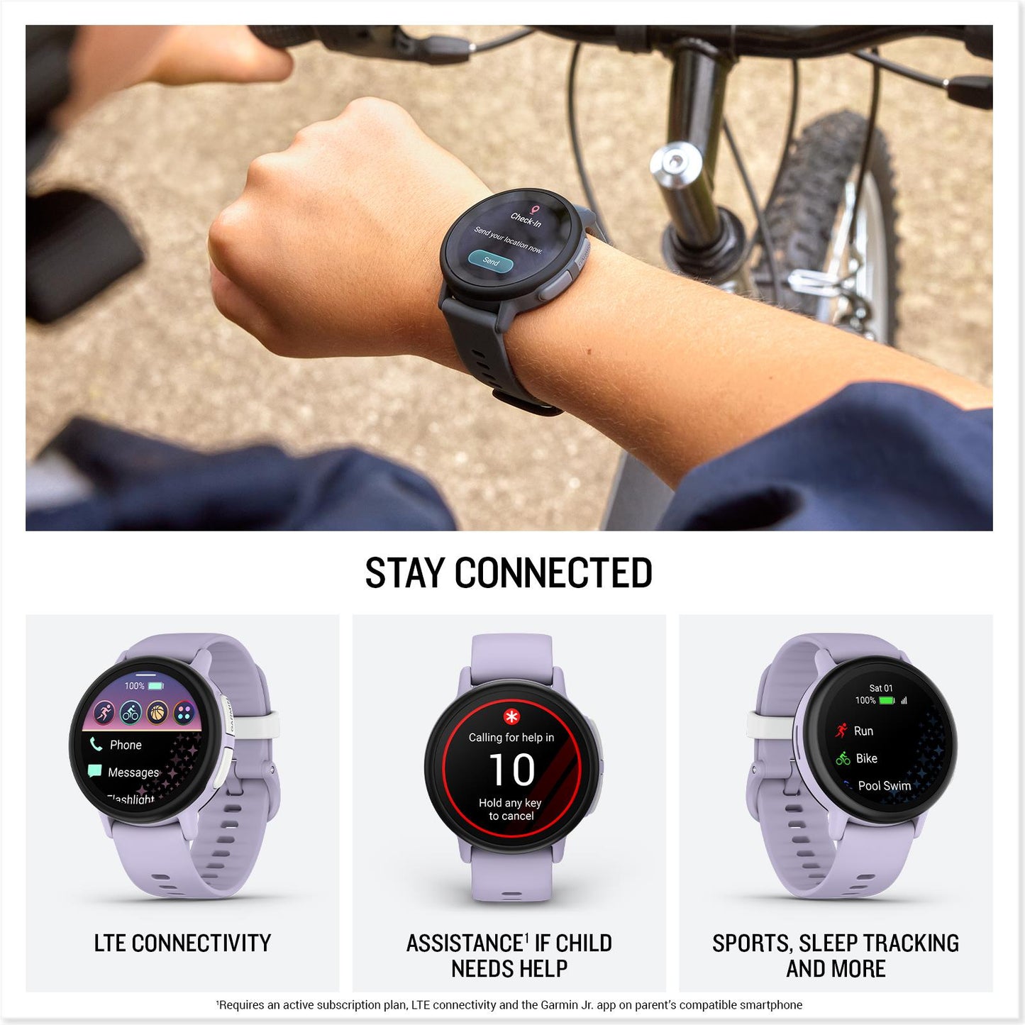 Garmin Bounce 2 Kids Smartwatch (Light Purple)