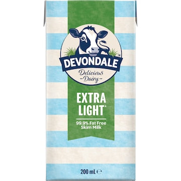 Devondale Skim Long Life Milk UHT 200mL x 6 pack