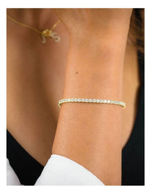 Selena 3mm Tennis Bracelet in Gold