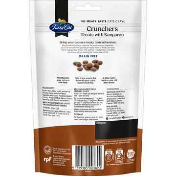 Fussy Cat Grain Free Crunchers Adult Cat Treats With Kangaroo 100g