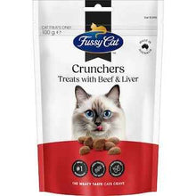 Fussy Cat Grain Free Crunchers Adult Cat Treats With Beef & Liver 100g