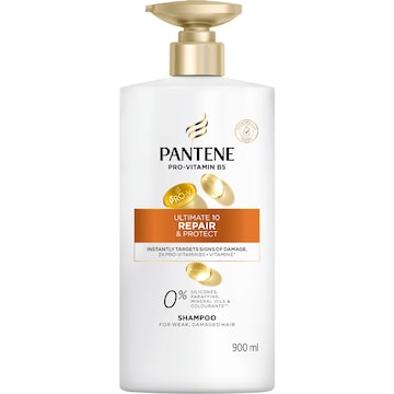 Pantene Ultimate 10 Repair & Protect Shampoo for Damage 900mL