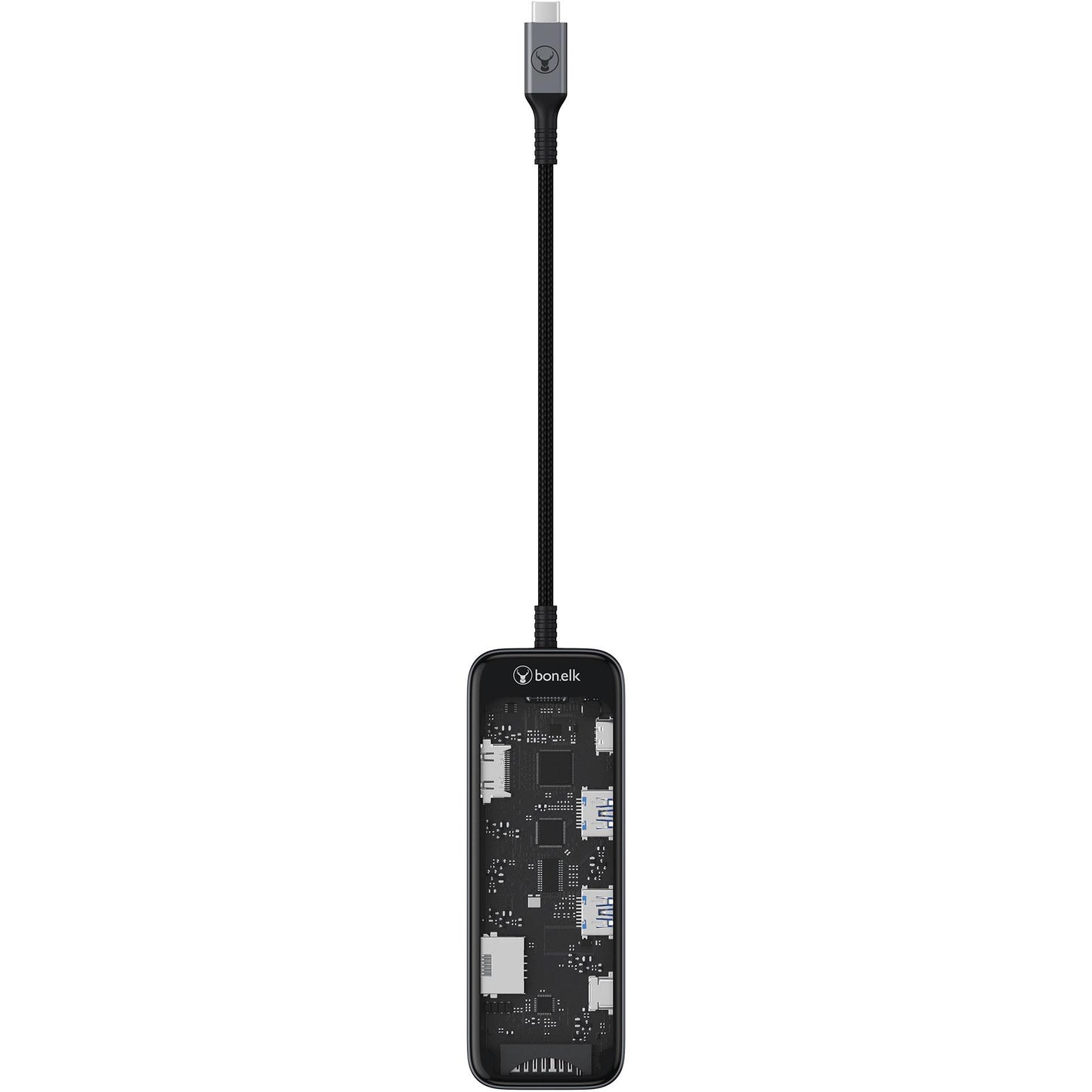 Bonelk Vision Long-Life USB-C to 8-in-1 Multiport Hub (SG/Clear)