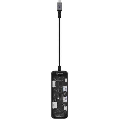 Bonelk Vision Long-Life USB-C to 8-in-1 Multiport Hub (SG/Clear)
