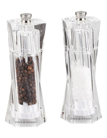 Aldeburgh Salt & Pepper Mill Set 14cm in Clear