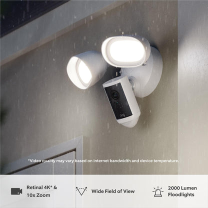 Ring Floodlight Cam Pro(2nd Gen) Wired Security Camera (White)