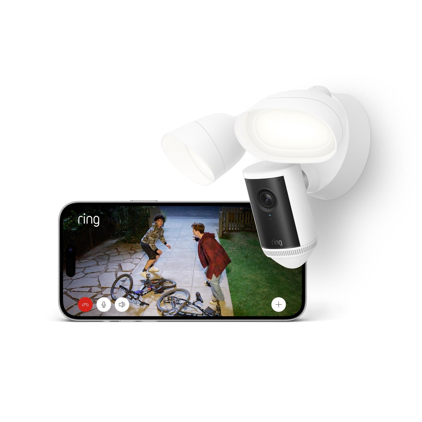 Ring Floodlight Cam Pro(2nd Gen) Wired Security Camera (White)