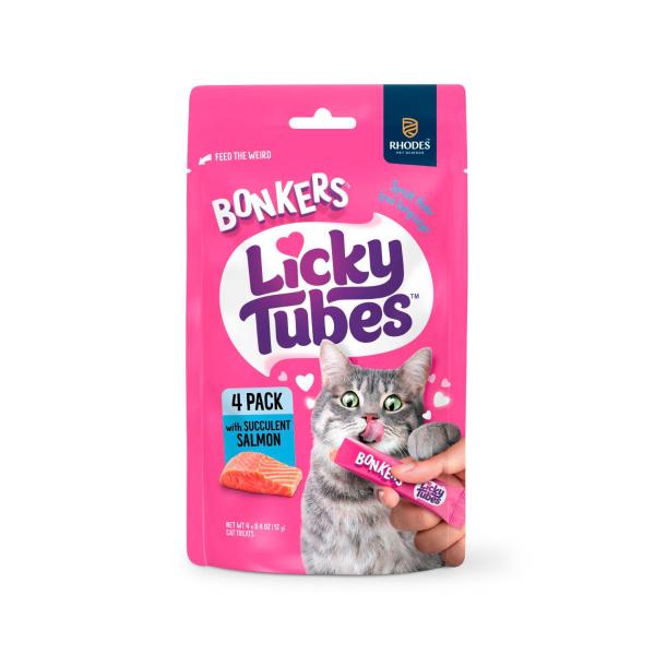 BONKERS CAT TREATS SALMON 4X12G