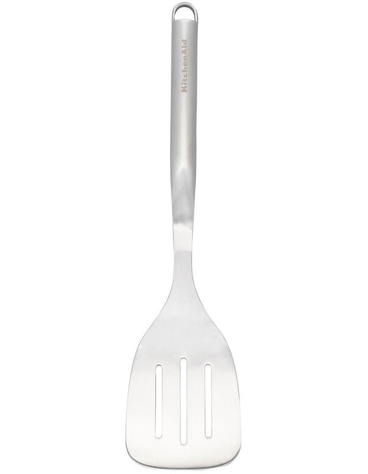 Stainless Steel Slotted Turner in Silver