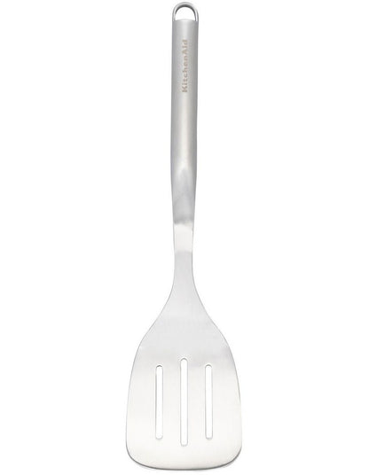Stainless Steel Slotted Turner in Silver
