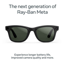 Ray-Ban | Meta Wayfarer Large Gen 2 AI Glasses (Shiny Black/Transitions Green Graphite)