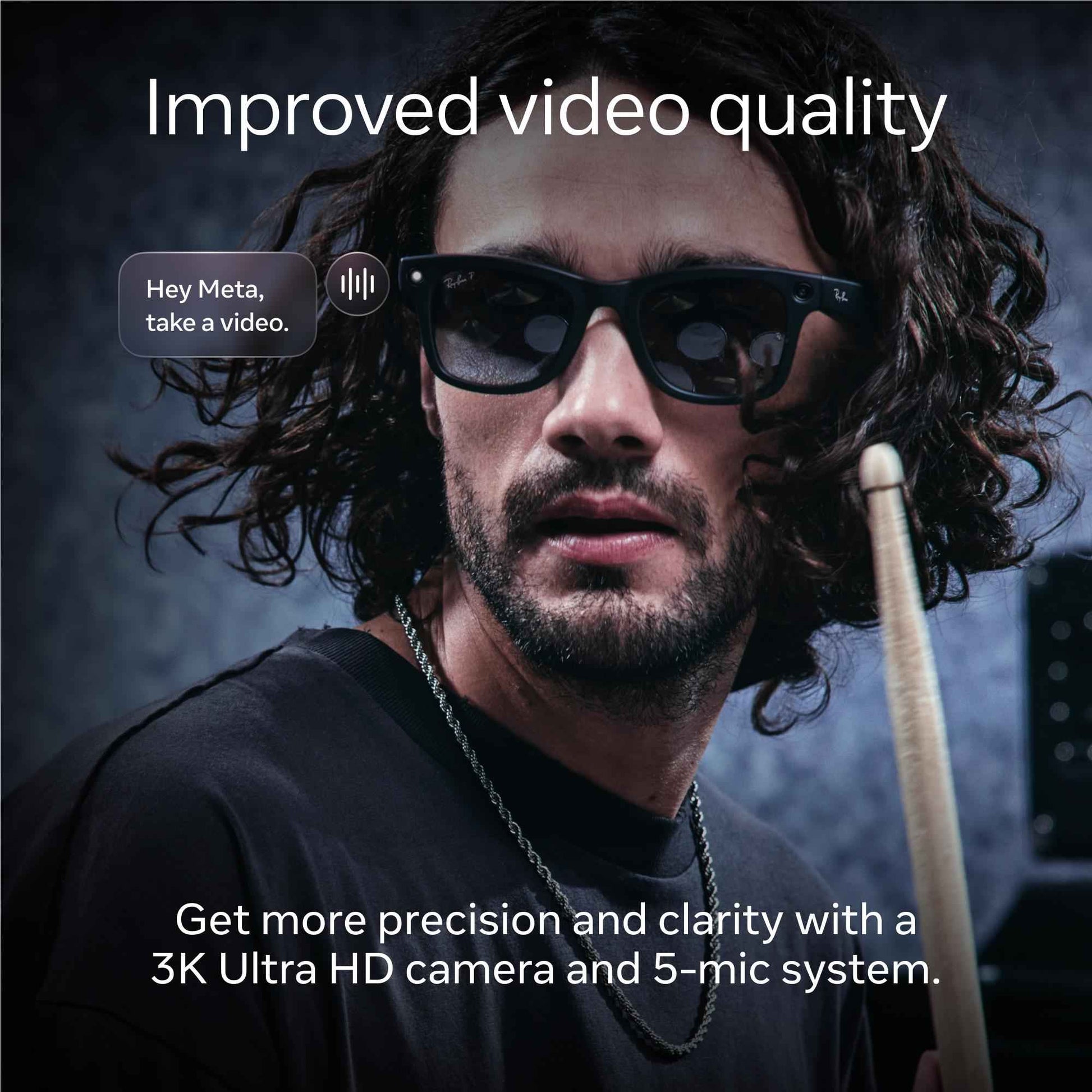 Ray-Ban | Meta Wayfarer Large Gen 2 AI Glasses (Shiny Black/Transitions Green Graphite)