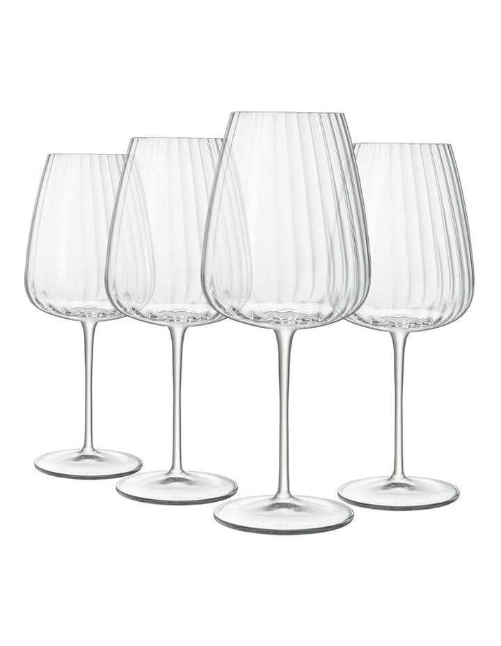 Optica Bordeaux 700ml 4 Pack in Clear