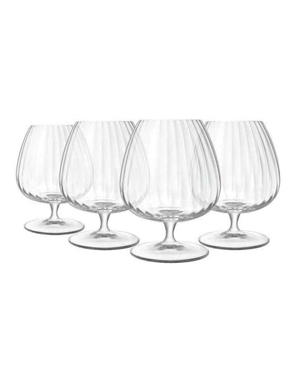 Optica Cognac 465ml 4 Pack in Clear