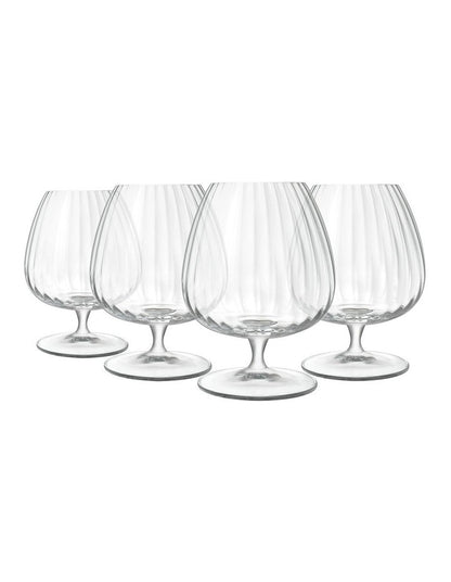 Optica Cognac 465ml 4 Pack in Clear