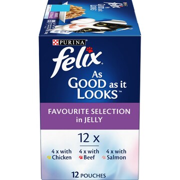 Felix As Good As It Looks Favourite Selection Wet Cat Food 85g x 12 pack