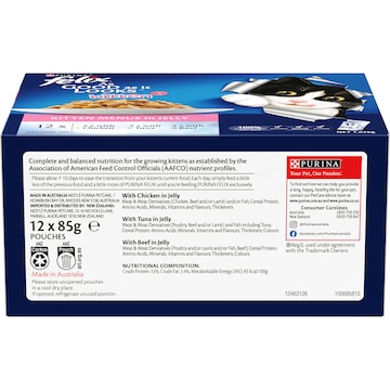 Felix As Good As It Looks Kitten Menus Jelly Wet Cat Food 85g x 12 pack