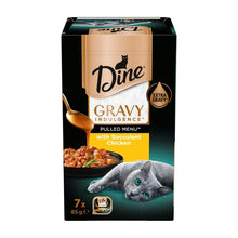 DINE PULLED CAT FOOD 7X85G:CHICKEN IN GRA:.:595 GRAM