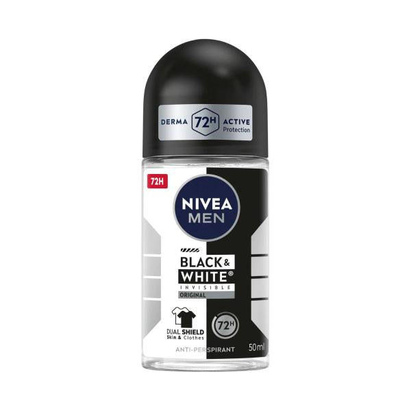 NIVEA DEO ROLL ON MEN INVISIBLE BLACK AND WHITE 50ML
