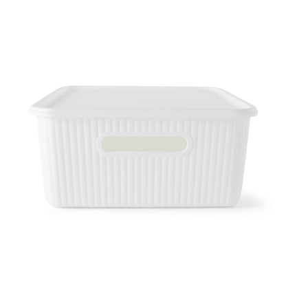 11L Ribbed Container - White
