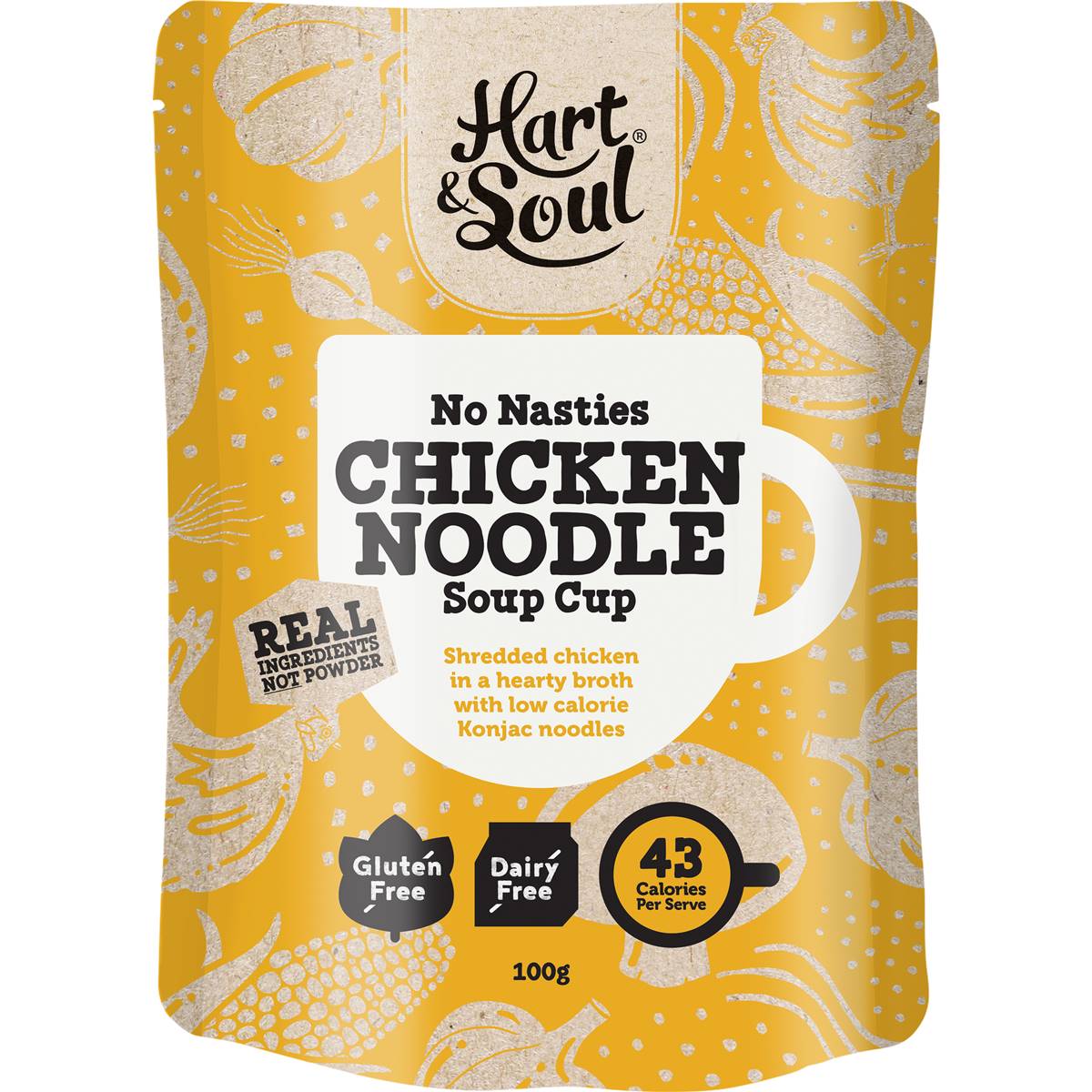 Hart & Soul Chicken Noodle Soup Pouch 100g