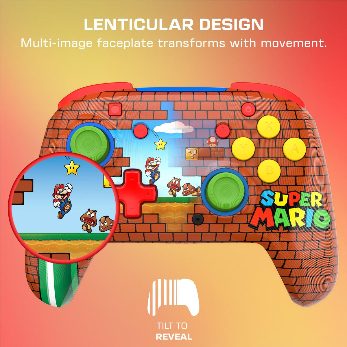 Turtle Beach Rematch Wireless Gaming Controllerfor Nintendo Switch (Mario Bricks)
