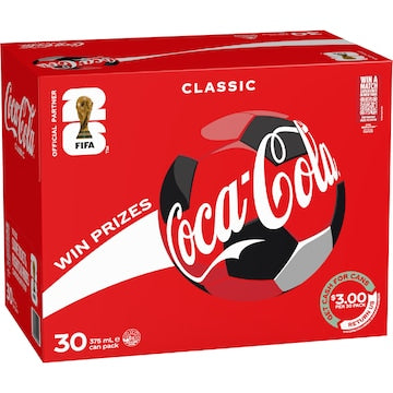 Coca-Cola Classic  Soft Drink Multipack Cans 375mL x 30 pack