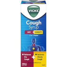 Vicks Cough Syrup Dry & Chesty 200mL